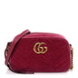 Velvet Matelasse Small GG Marmont Chain Shoulder Bag Light Raspberry Rose