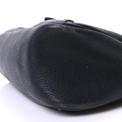 Grained Lambskin Calfskin Medium Lexa Shoulder Bag Navy