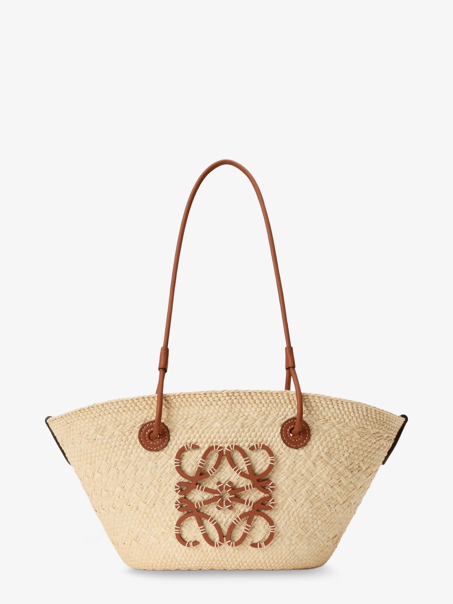 Loewe Women Paula's Ibiza Anagram Palm Leaf And Leather Shoulder Bag