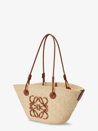 Loewe Women Paula's Ibiza Anagram Palm Leaf And Leather Shoulder Bag
