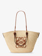 Loewe Women Paula's Ibiza Leather And Iraca Palm Shoulder Bag