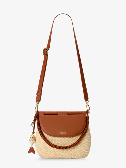 Loewe Women Paula's Ibiza Raffia And Leather Pescador Crossbody Bag