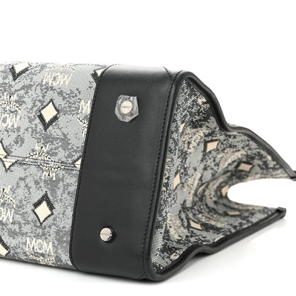 Nappa Jacquard Monogram Large Tote Grey