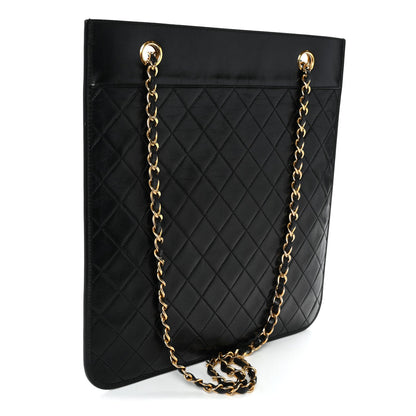 Lambskin Quilted CC Shoulder Bag Black
