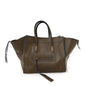 Baby Grained Medium Phantom Luggage Taupe Blue Trim