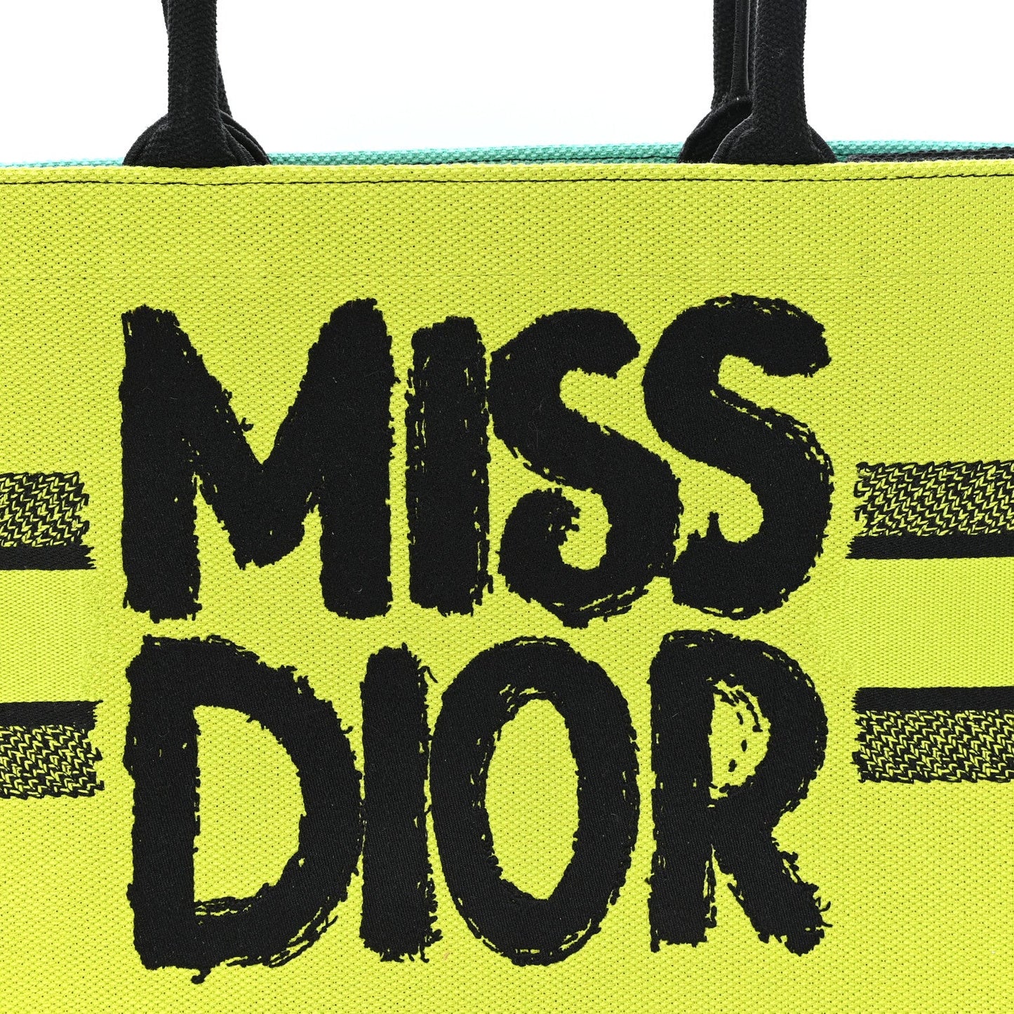 Canvas Embroidered Medium Miss Dior Graffiti Book Tote Green Blue