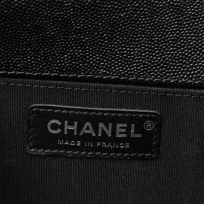 Caviar Quilted Medium Boy Flap Black