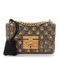 GG Supreme Monogram Bees Small Padlock Shoulder Bag Black