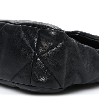 Lambskin Quilted Medium Chanel 19 Flap Black