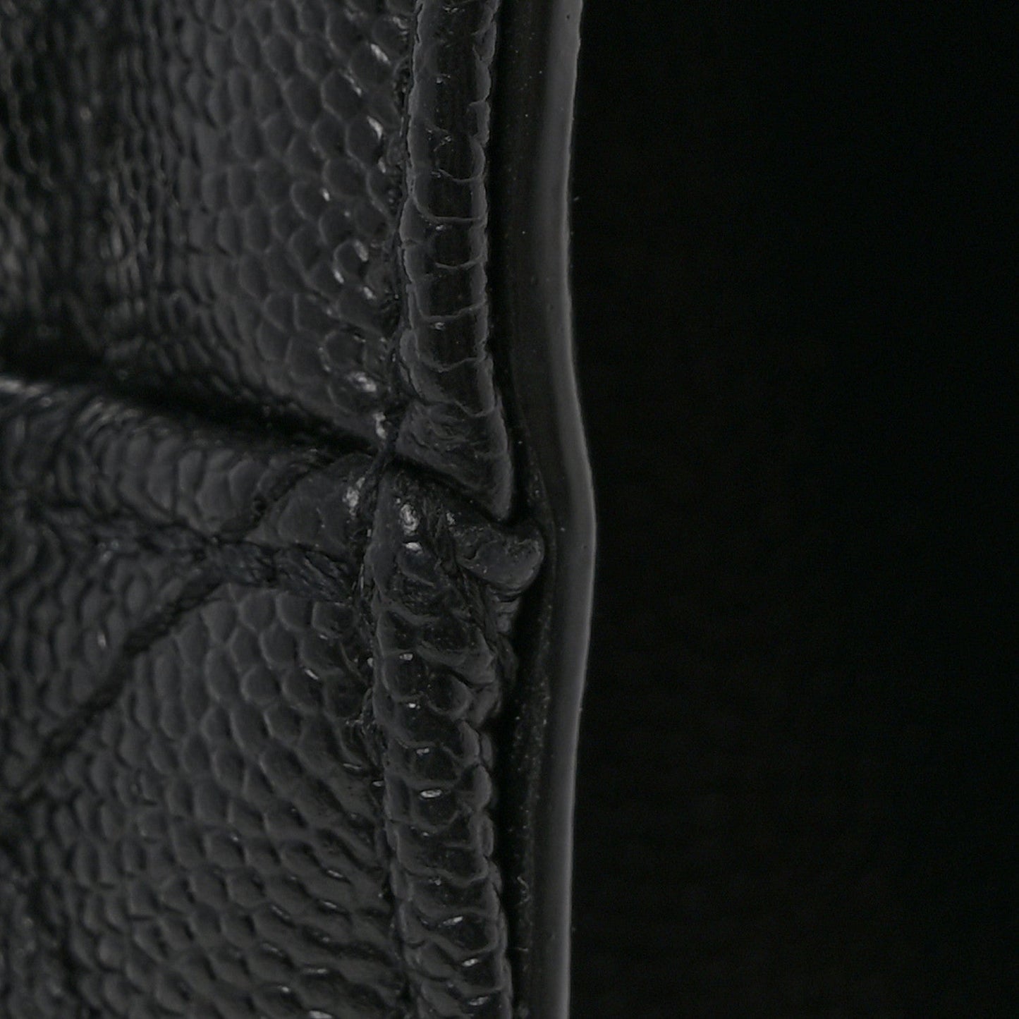 Grain De Poudre Textured Mixed Matelasse Triquilt Medium Monogram Monochrome Satchel Black