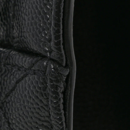 Grain De Poudre Textured Mixed Matelasse Triquilt Medium Monogram Monochrome Satchel Black