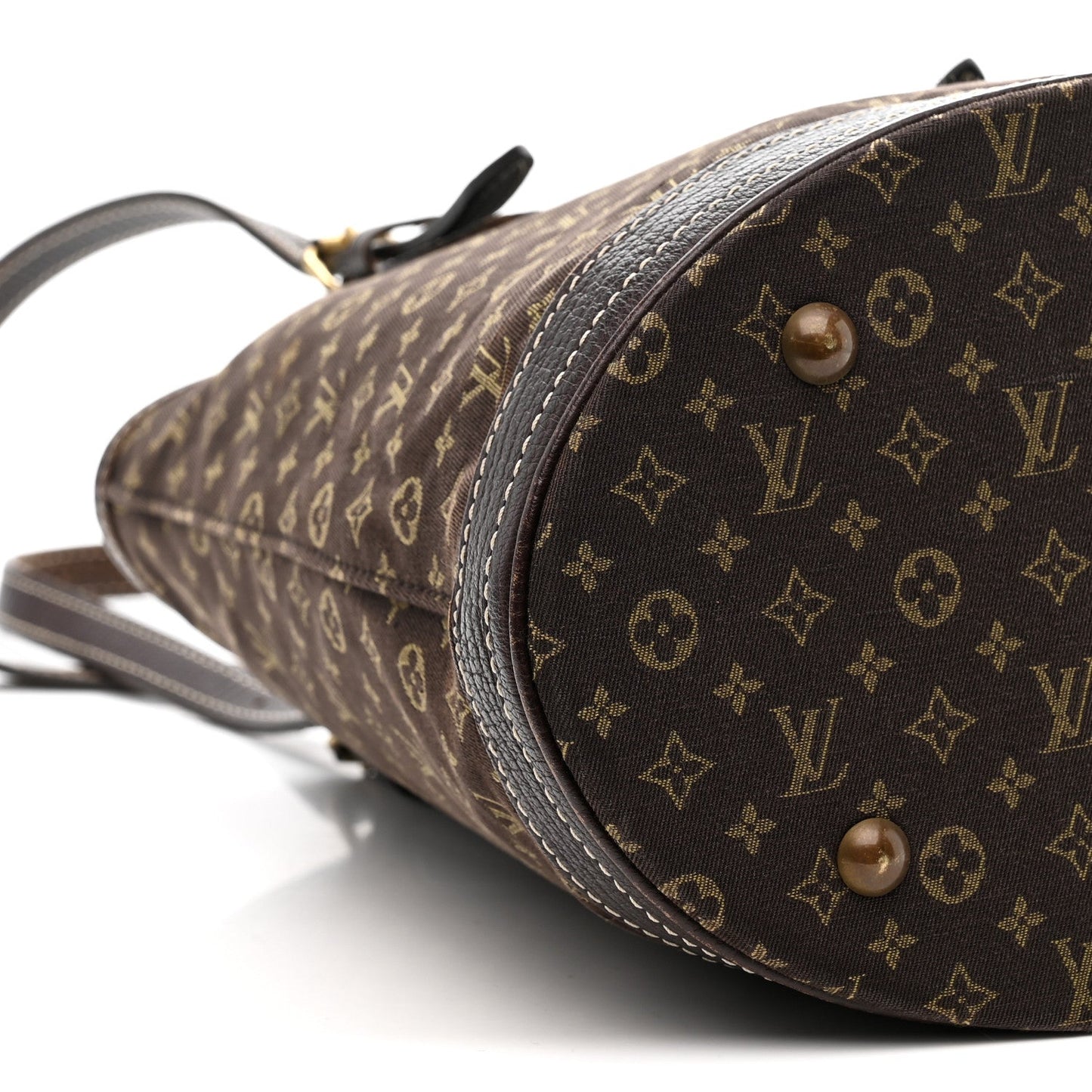 Mini Lin Monogram Bucket Bag Ebene