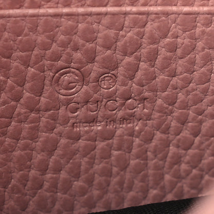Dollar Calfskin Interlocking G Chain Wallet Soft Pink