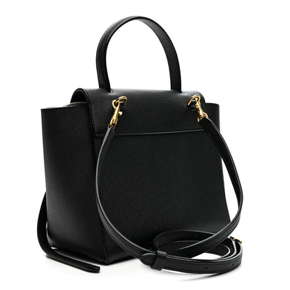 Grained Calfskin Nano Belt Bag Black