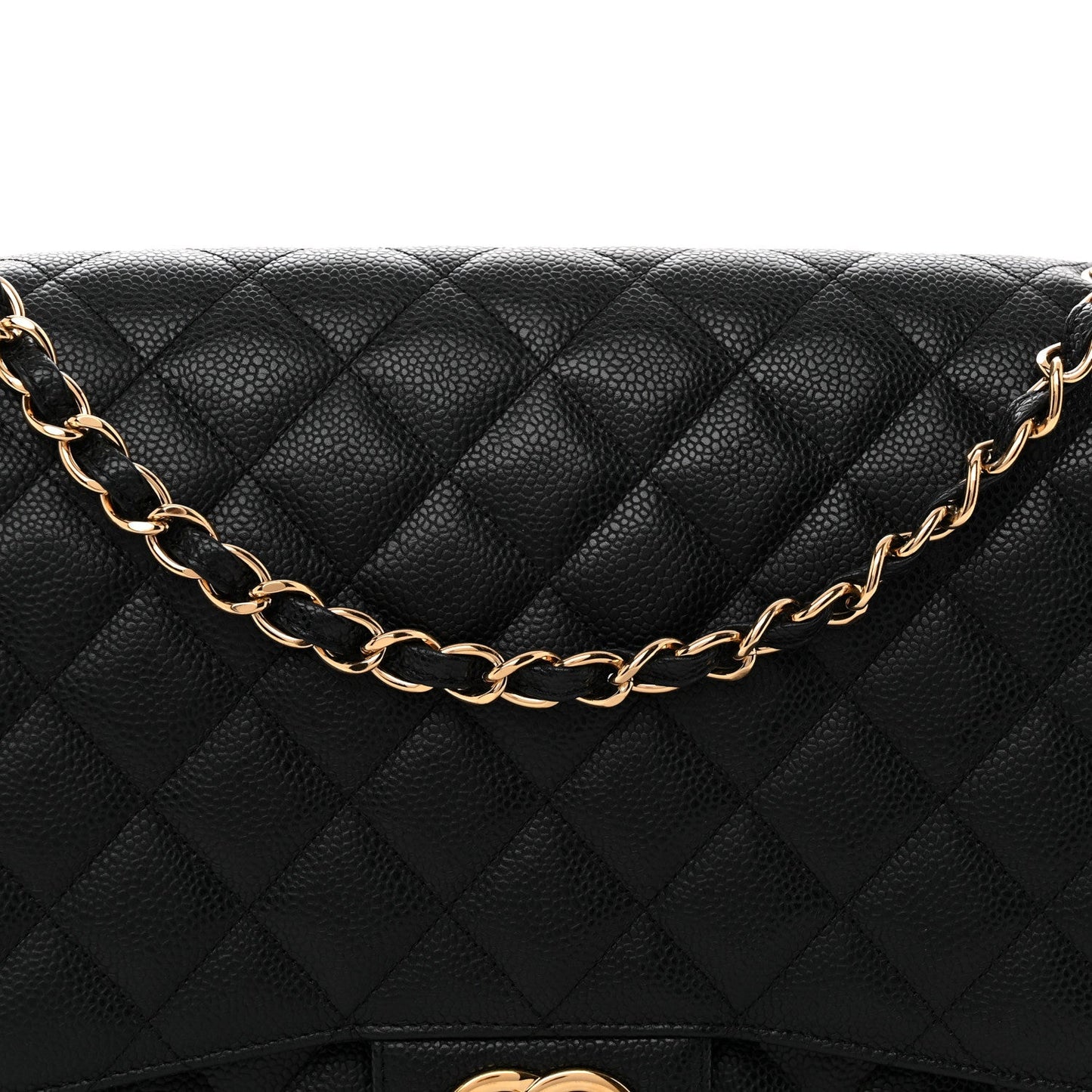 Caviar Quilted Maxi Double Flap Black