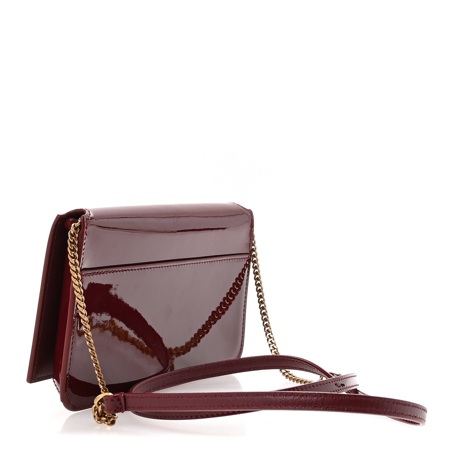Patent Monogram Phone Holder Crossbody Chataigne