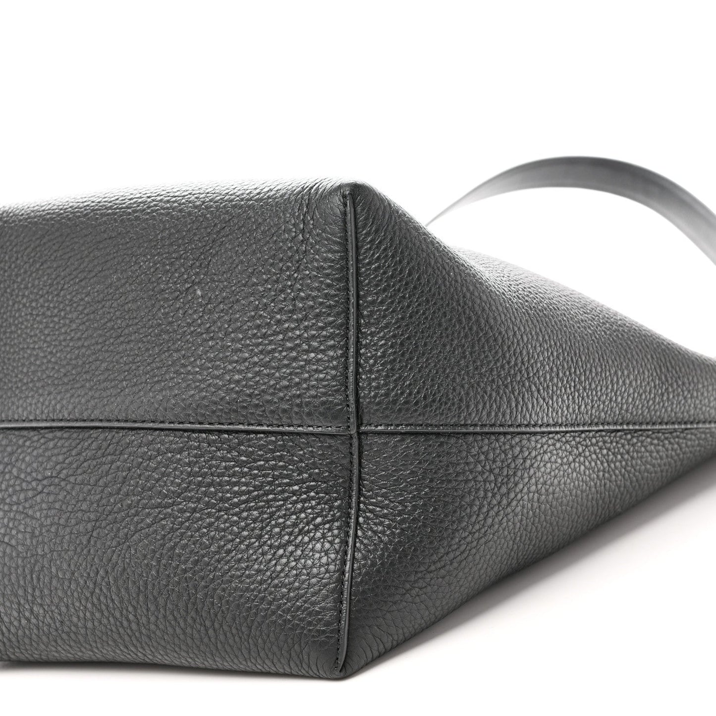 Grained Calfskin Medium N/S Park Tote Black