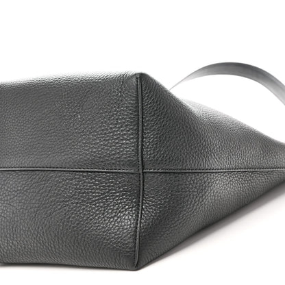 Grained Calfskin Medium N/S Park Tote Black