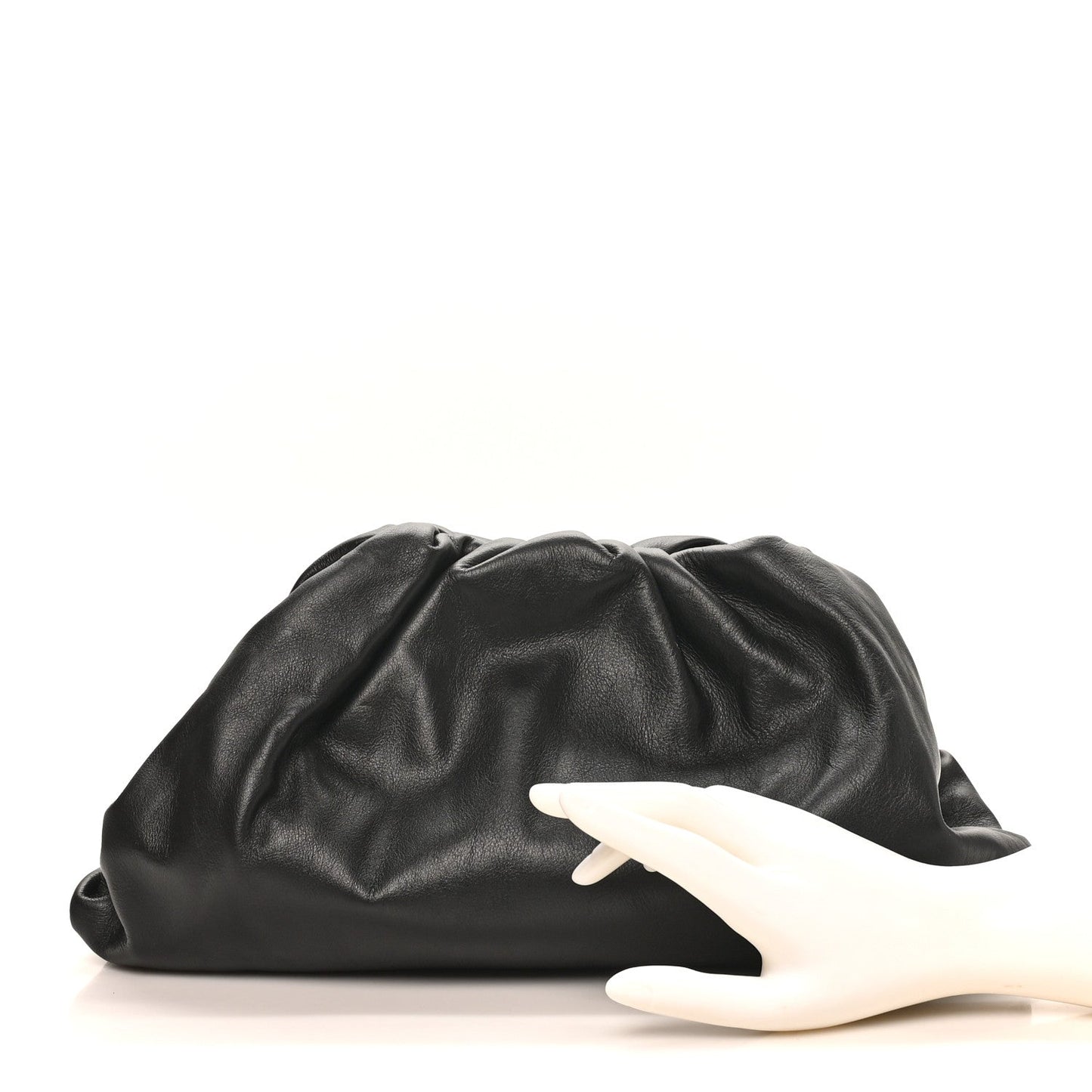 Smooth Butter Calf The Pouch Oversized Clutch Black