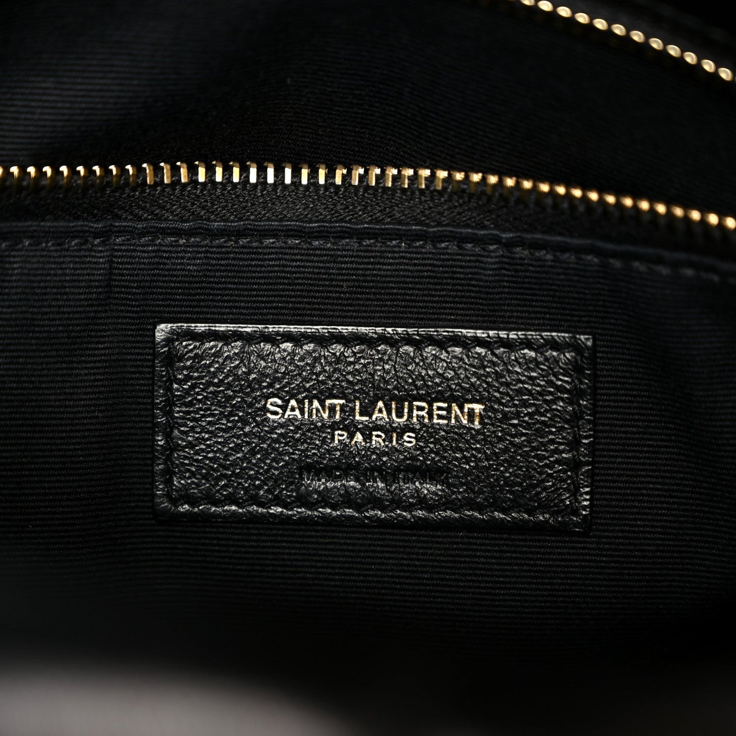 Lambskin Quilted Small Loulou Puffer Monogram Chain Satchel Black