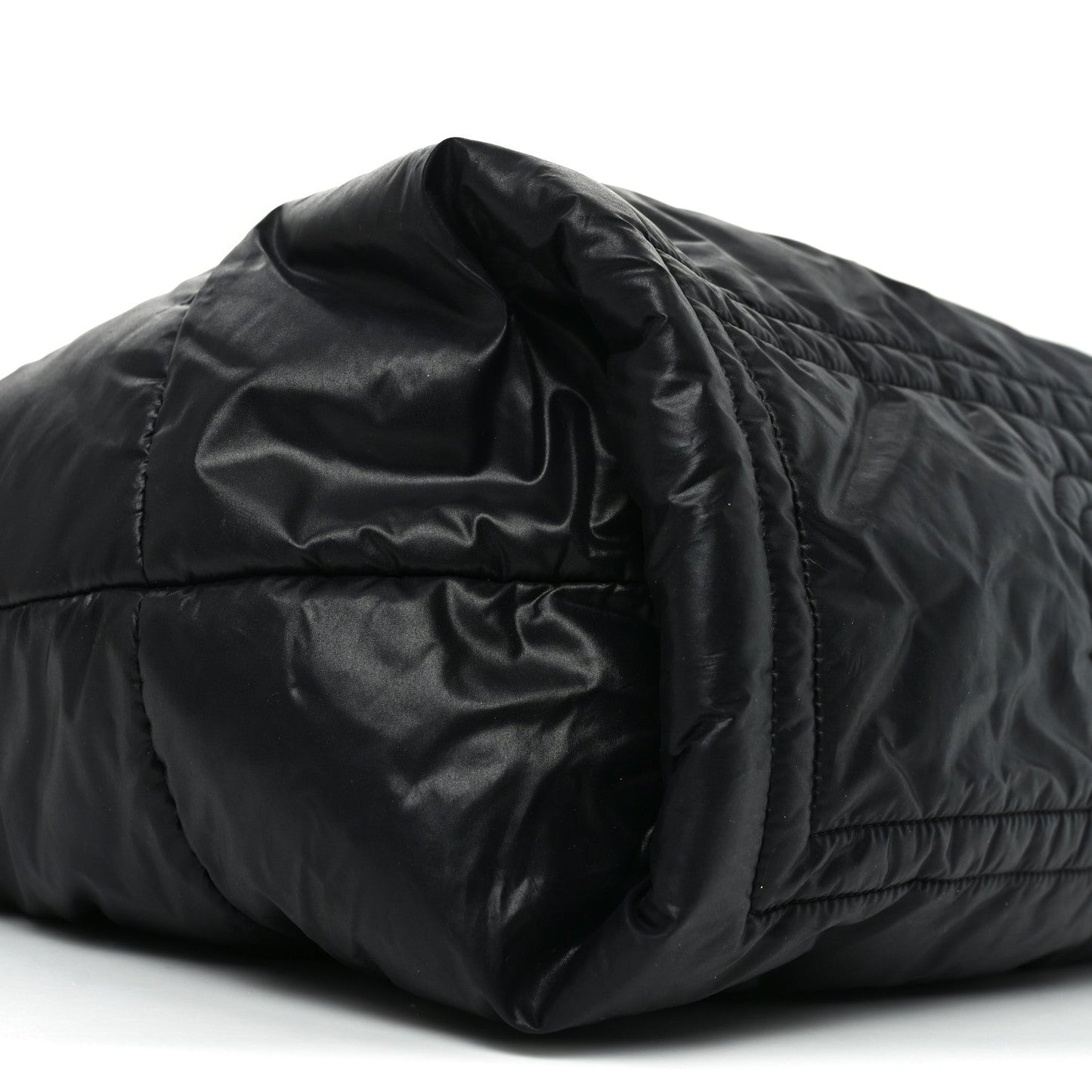 Lambskin Quilted Medium Coco Cocoon Reversible Tote Black