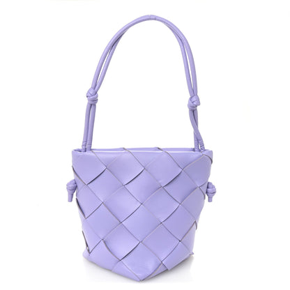 Nappa Maxi Intrecciato Clasp Bucket Bag Wisteria