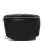Calfskin Quilted Waist Belt Bag Black