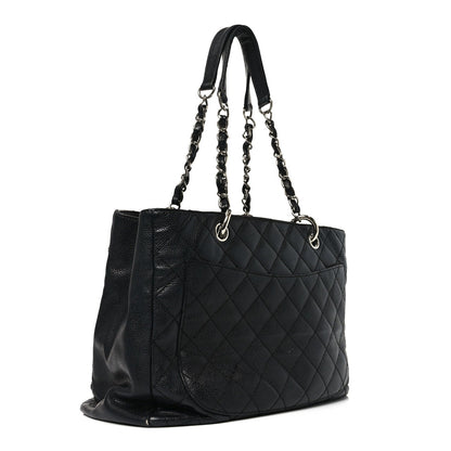 Caviar Quilted Grand Shopping Tote GST Black
