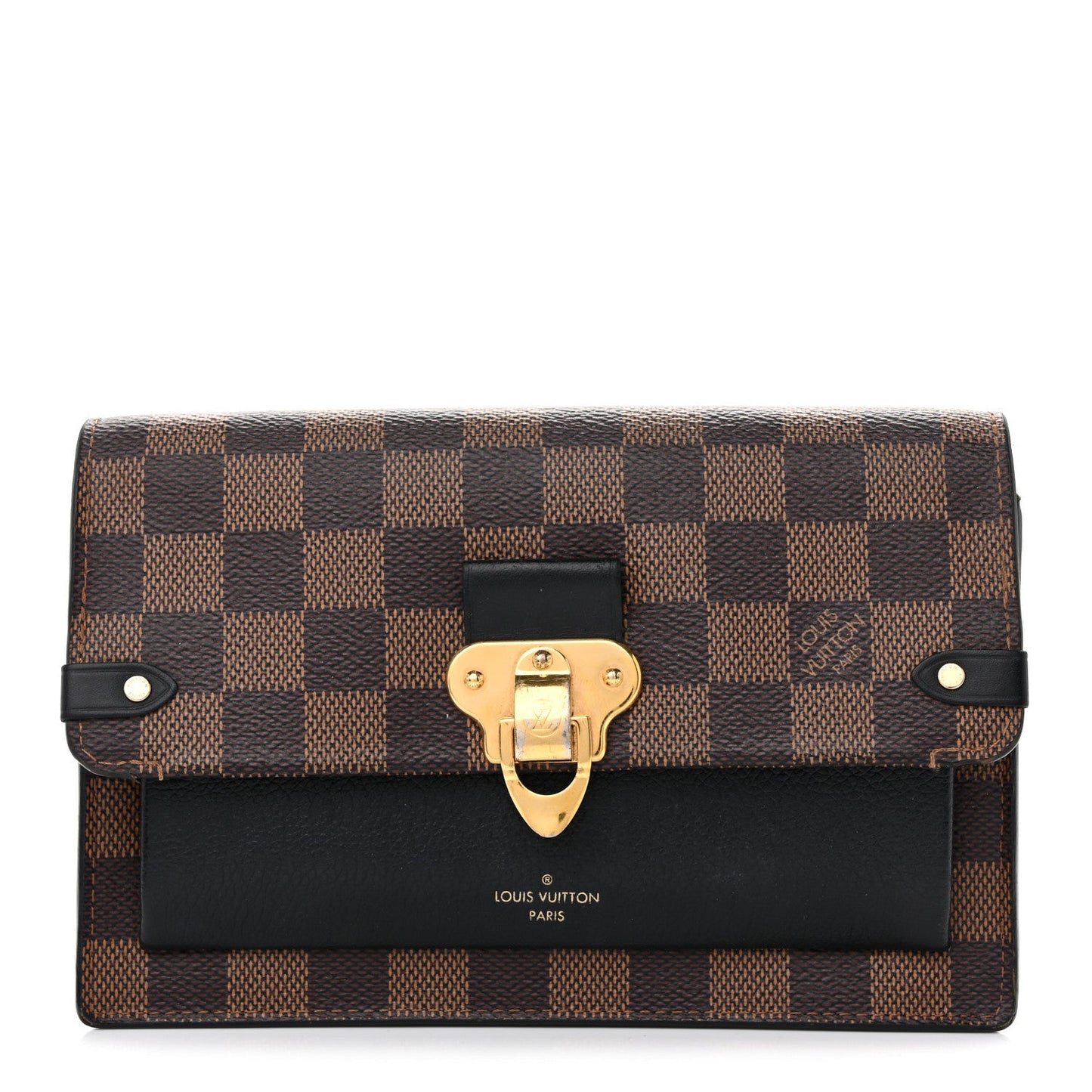 Damier Ebene Vavin Chain Wallet Black