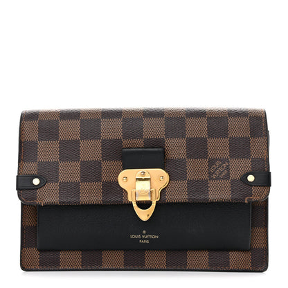 Damier Ebene Vavin Chain Wallet Black