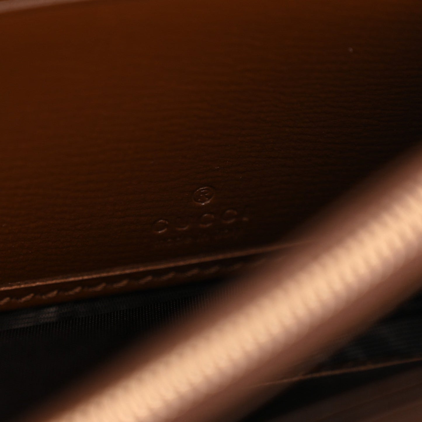GG Supreme Monogram Azalea Calfskin Web Jackie 1961 Chain Wallet Beige Ebony Brown Sugar