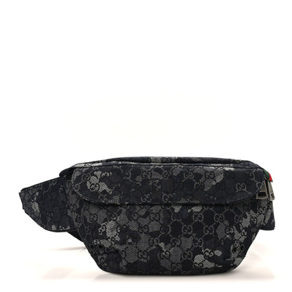 Canvas Monogram Camouflage Belt Bag Black