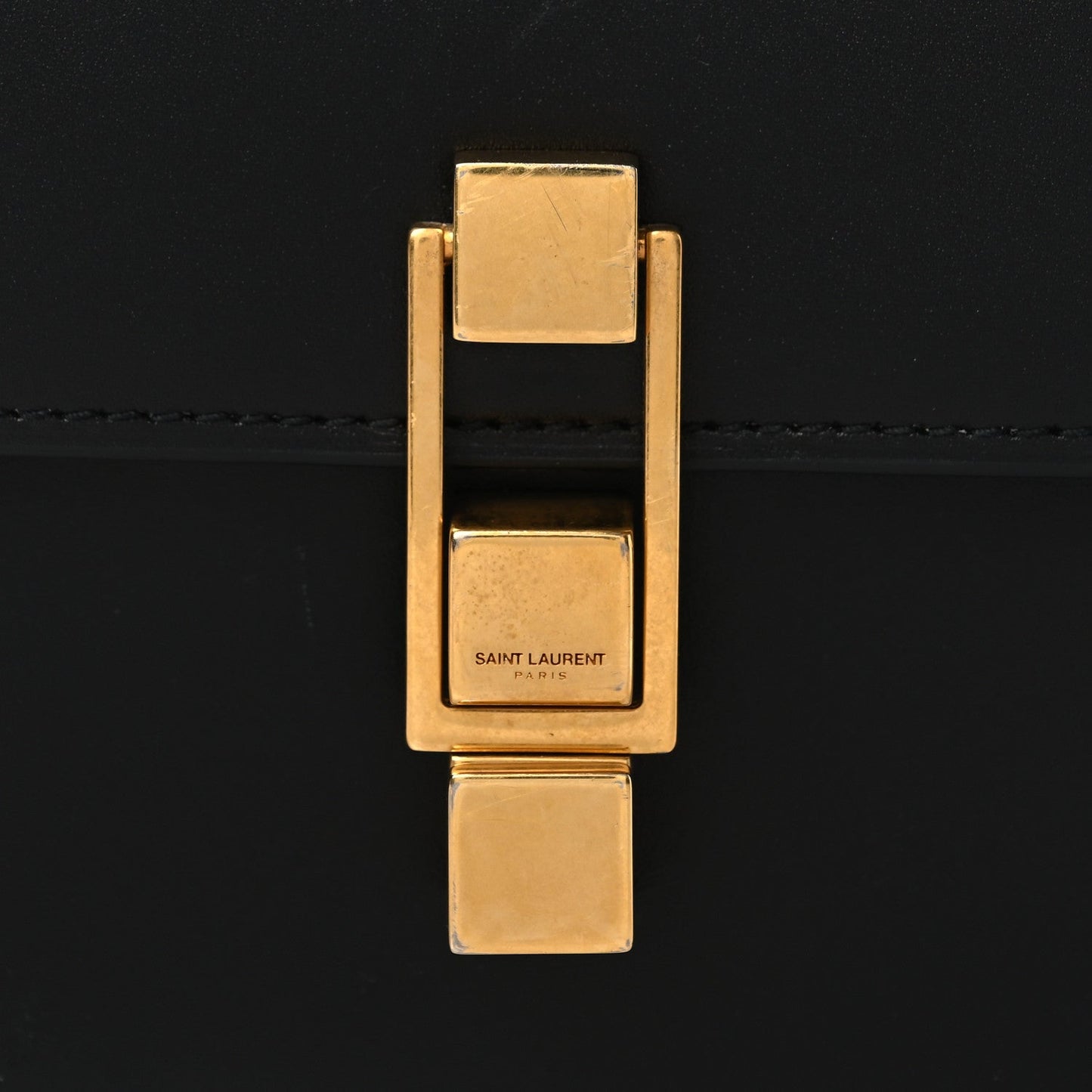 Smooth Calfskin Carre Satchel Black