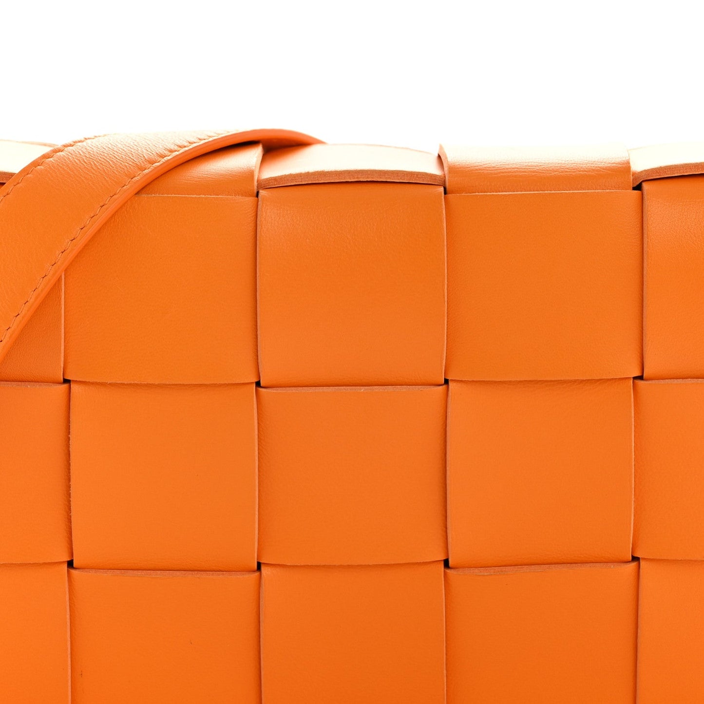Nappa Maxi Intreccio Cassette Bag Tangerine