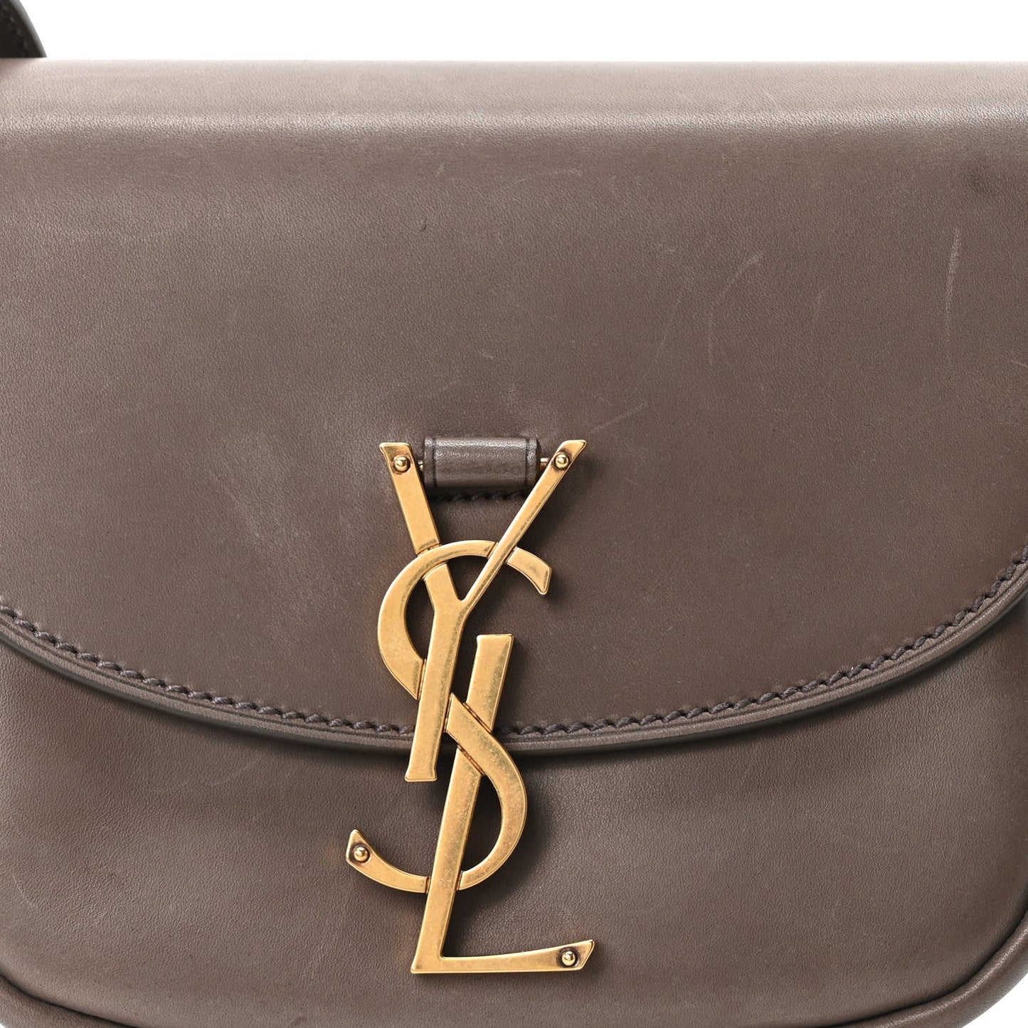 Smooth Vintage Calfskin Small Kaia Satchel Olive