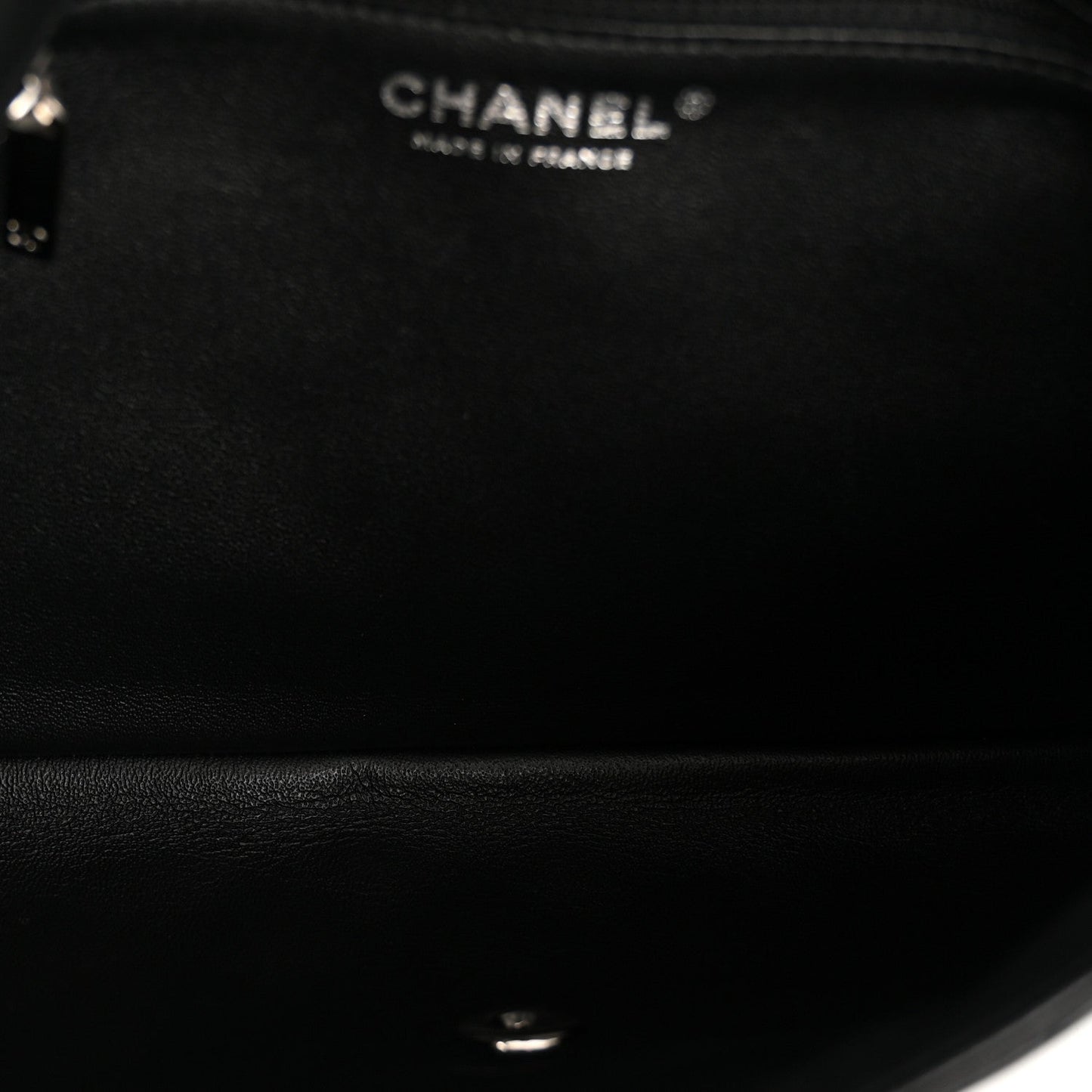 Lambskin Quilted Flap Clutch Black