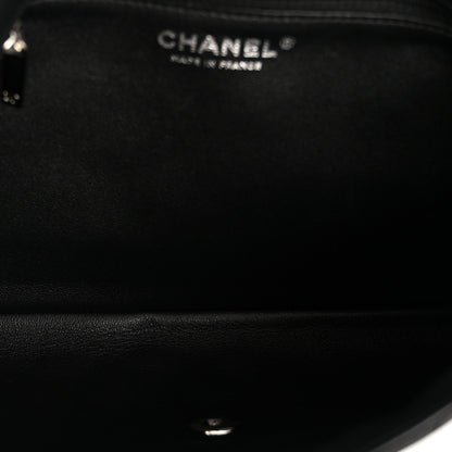 Lambskin Quilted Flap Clutch Black