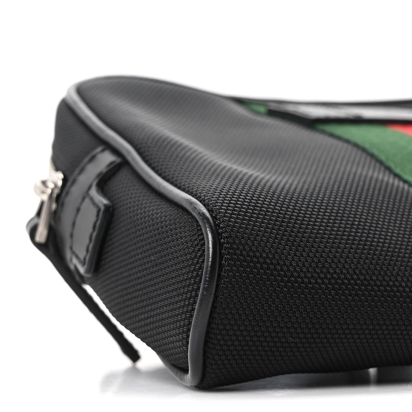 Canvas Web Slim Belt Bag Black