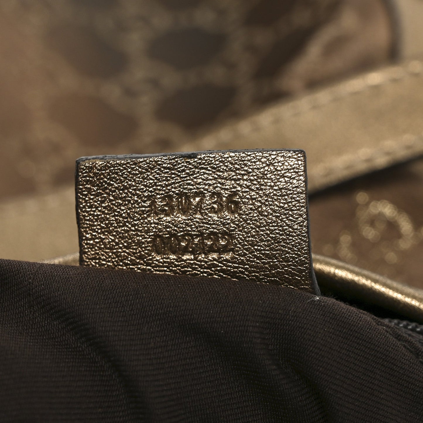 Satin Monogram Medium Abbey Shoulder Bag Bronze