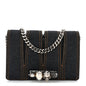 Denim Calfskin Small Slash Bag Blue Black