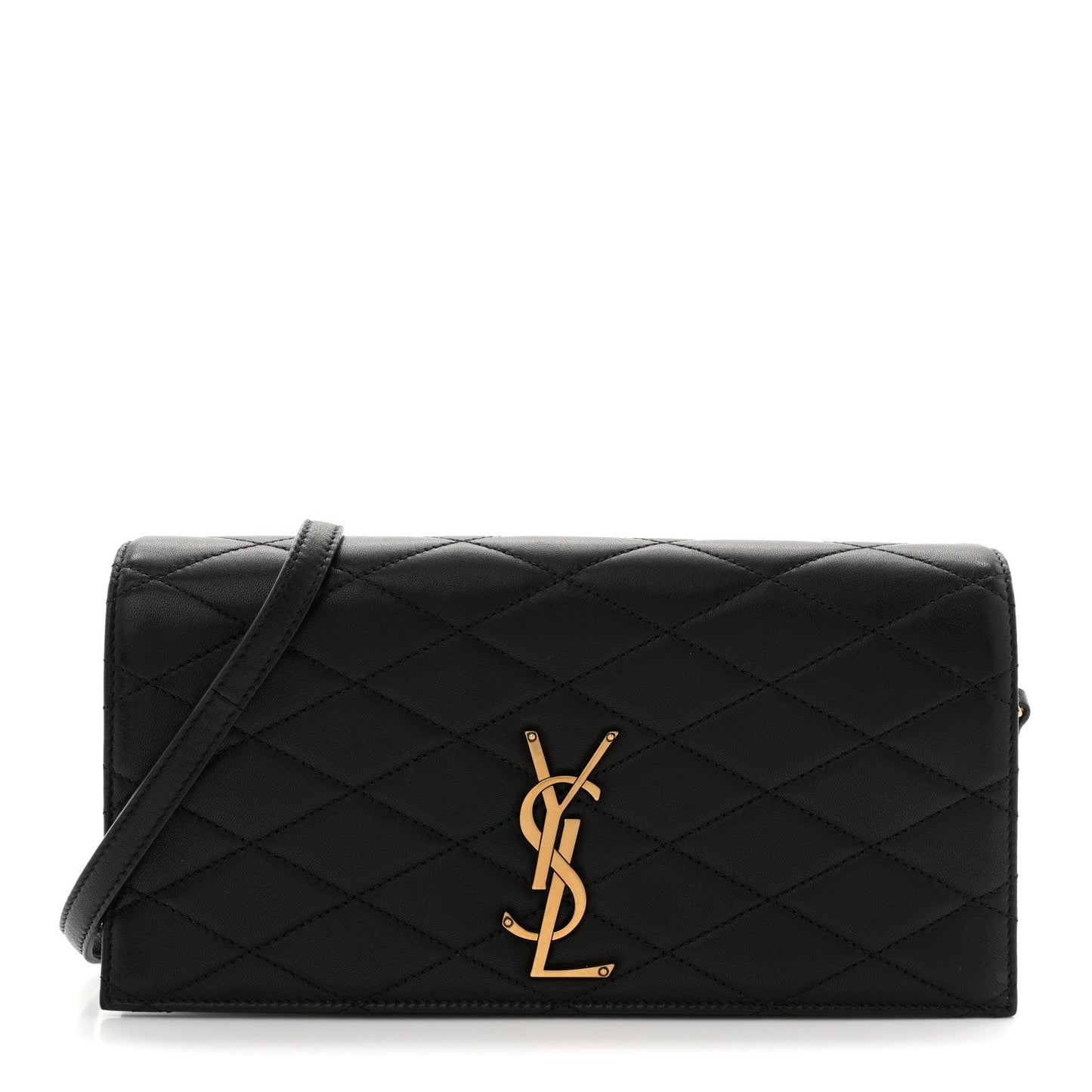 Lambskin Quilted Monogram Kate 99 Black