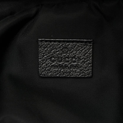 Nylon 80s Logo Patch Belt Bag Black