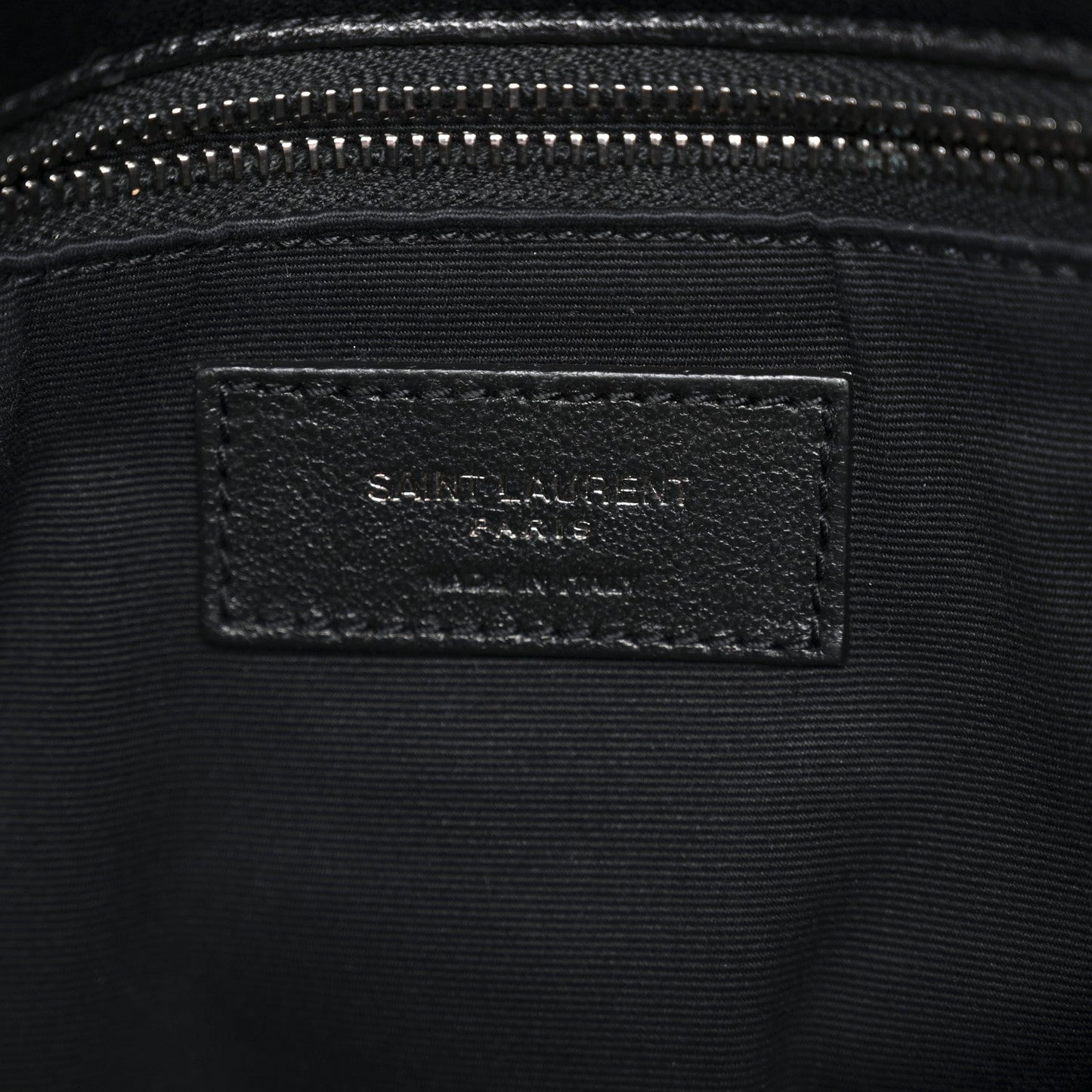 Patent Crocodile Embossed Lambskin Monogram Medium Niki Chain Satchel Black