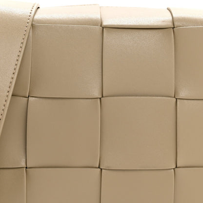 Lambskin Maxi Intrecciato Cassette Camera Bag Travertine