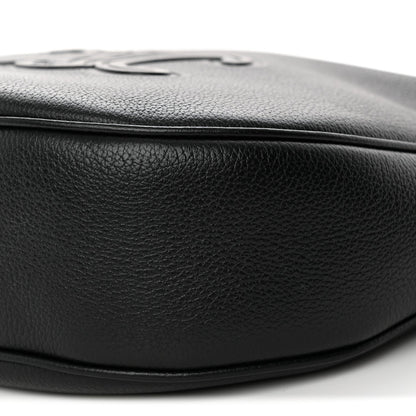 Supple Calfskin Cuir Triomphe Small Heloise Shoulder Bag Black