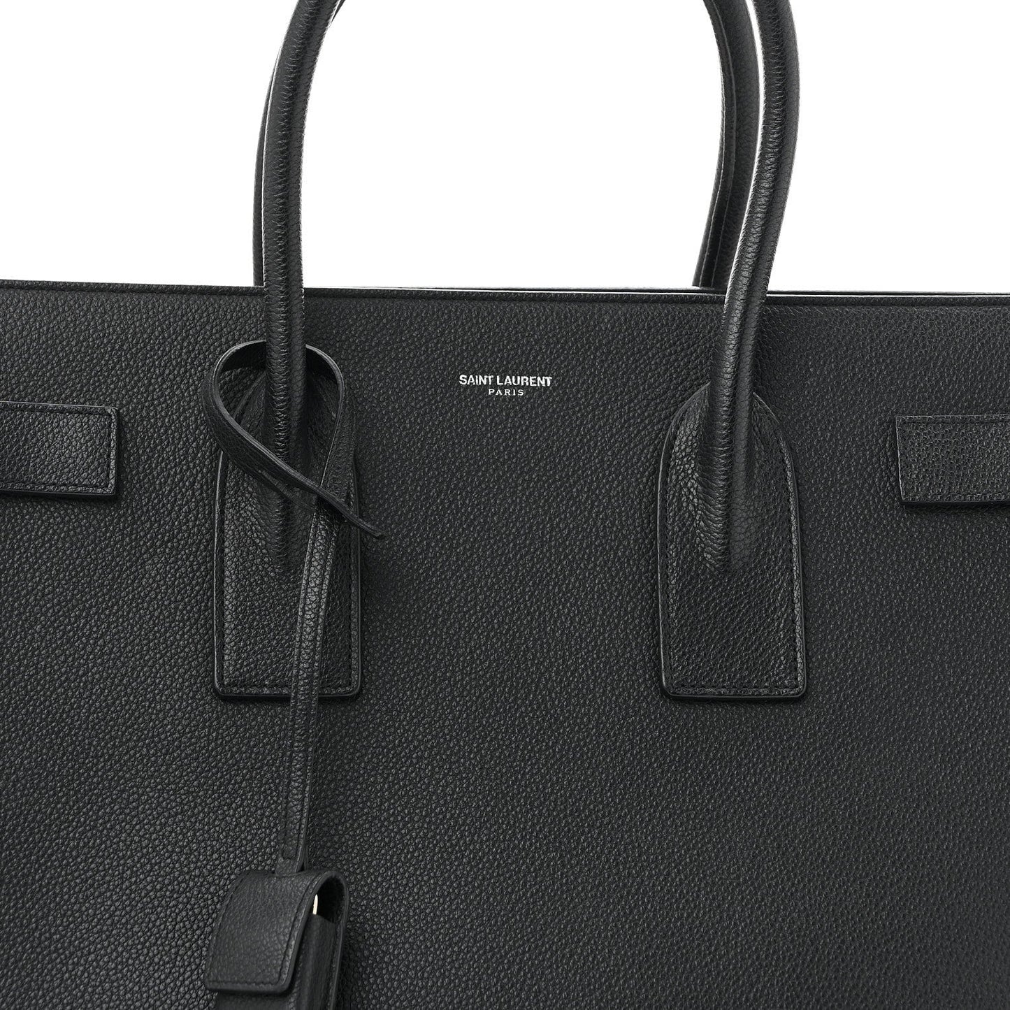 Grained Calfskin Large Sac De Jour Carryall Black