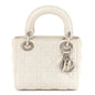 Lambskin Cannage Mini Lady Dior White