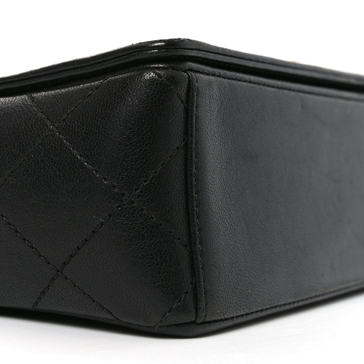 Sheepskin Quilted Vintage Mademoiselle Flap Black