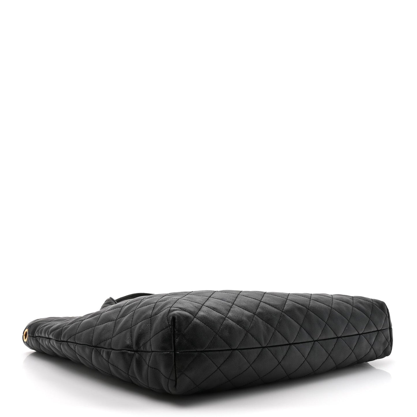Lambskin Quilted Maxi Icare Shopping Tote Black