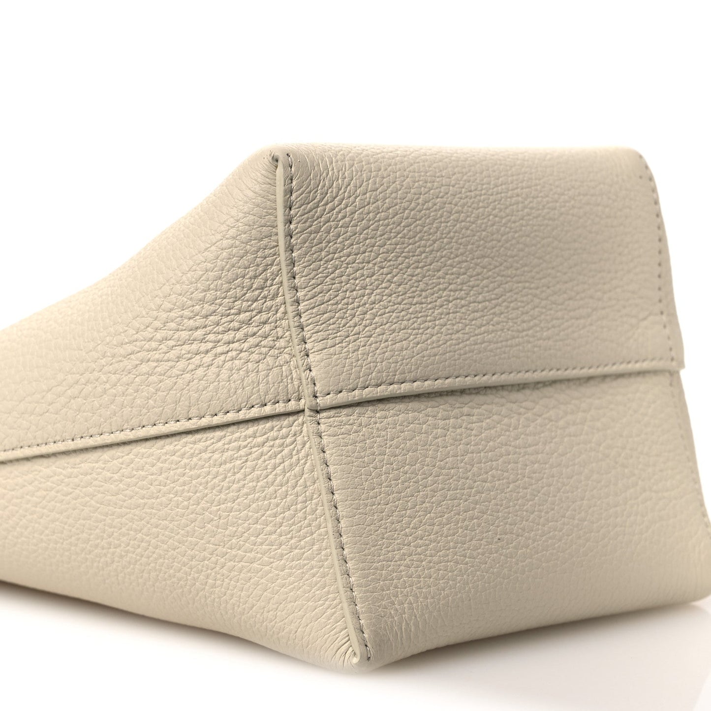 Grained Calfskin Small N/S Park Tote Ivory